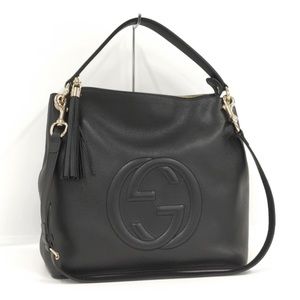 Gucci Soho 2WAY Handbag Interlocking
G Leather Black